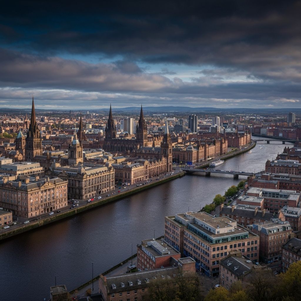 Glasgow cityscape - AJ Joinery and Fire Protection service area